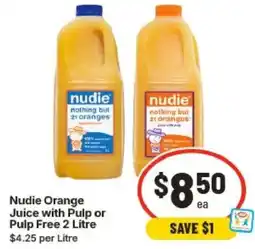 IGA Nudie Orange Juice with Pulp or Pulp Free offer