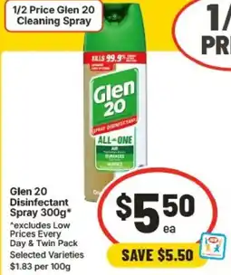 IGA Glen 20 Disinfectant Spray offer