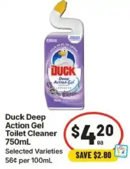 IGA Duck Deep Action Gel Toilet Cleaner offer
