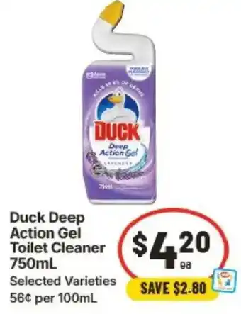 IGA Duck Deep Action Gel Toilet Cleaner offer