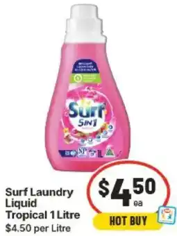 IGA Surf Laundry Liquid Tropical offer