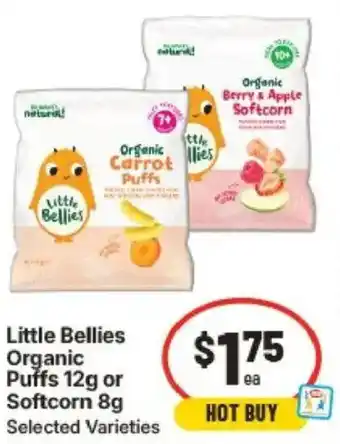 IGA Little Bellies Organic Puffs or Softcorn offer