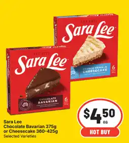 IGA Sara lee chocolate bavarian or cheesecake offer