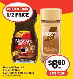 IGA Nescafé blend 43 instant coffee or gold offer