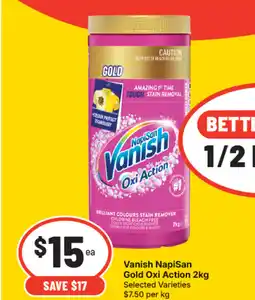 IGA Vanish napisan gold oxi action offer