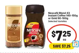 IGA Nescafé blend 43 instant coffee or gold offer