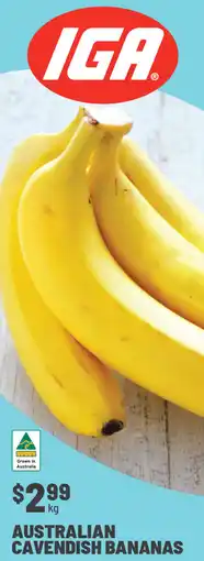 IGA Australian cavendish bananas offer