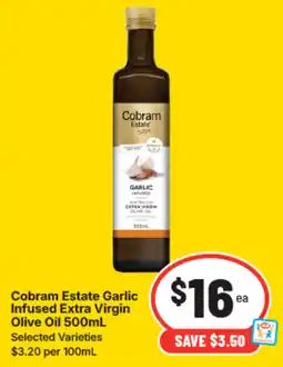 IGA Cobram estate garlic infused extra virgin olive oil offer