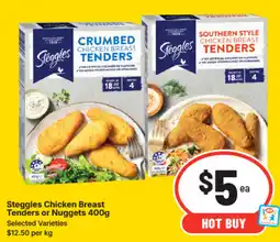 IGA Steggles chicken breast tenders or nuggets offer