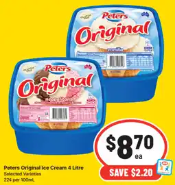 IGA Peters Original Ice Cream offer