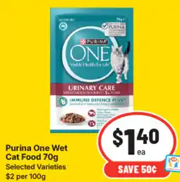 IGA Purina One Wet Cat Food offer