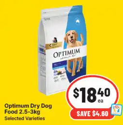 IGA Optimum dry dog food offer