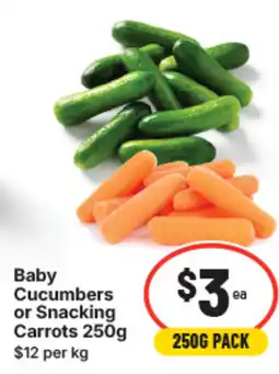 IGA Cucumbers or snacking carrots offer