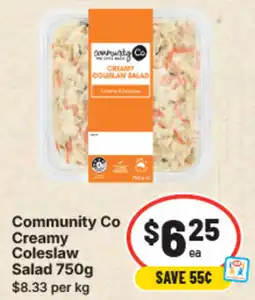 IGA Community co creamy coleslaw salad offer
