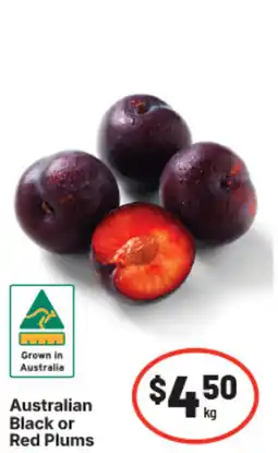 IGA Australian black or red plums offer