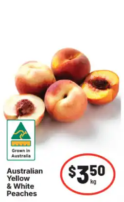 IGA Australian yellow & white peaches offer