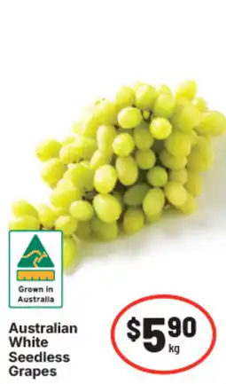 IGA Australian white seedless grapes offer