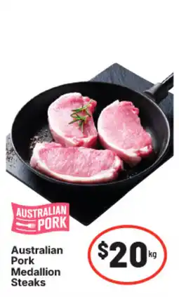 IGA Australian pork medallion steaks offer