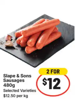 IGA Slape & sons sausages offer