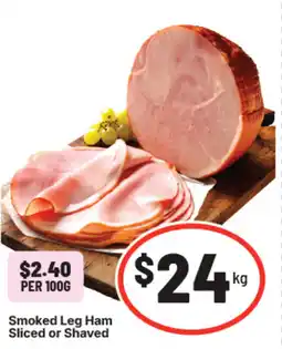 IGA Smoked leg ham sliced or shaved offer