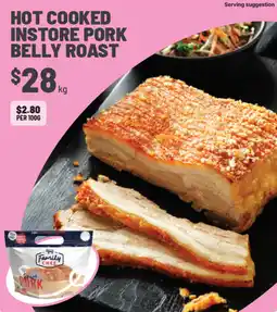 IGA Hot cooked instore pork belly roast offer