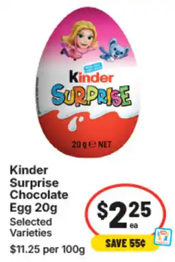 IGA Kinder surprise chocolate egg offer