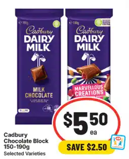 IGA Cadbury chocolate block offer
