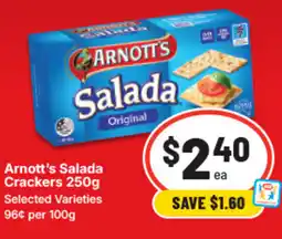 IGA Arnott's Salada Crackers offer