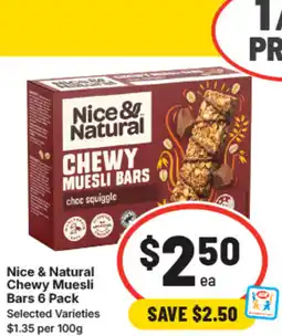 IGA Nice & natural chewy muesli bars offer