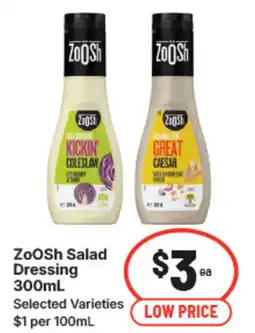 IGA Zoosh salad dressing offer