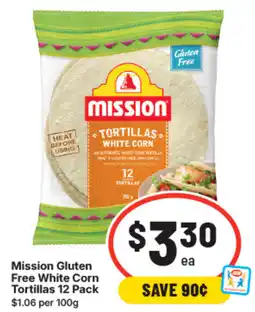 IGA Mission Gluten Free White Corn Tortillas offer