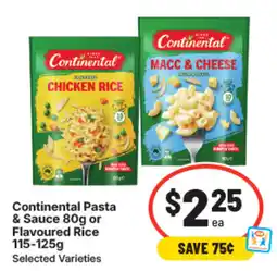 IGA Continental pasta & sauce or flavoured rice offer