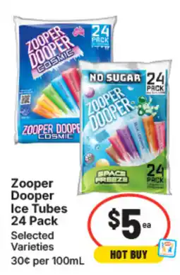 IGA Zooper dooper ice tubes offer