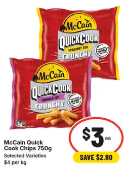 IGA Mccain quick cook chips offer