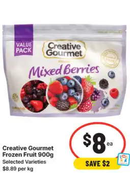 IGA Creative gourmet frozen fruit offer