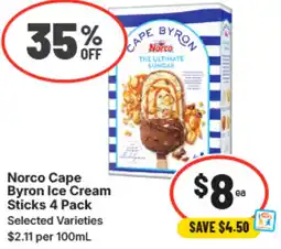 IGA Norco cape byron ice cream sticks offer