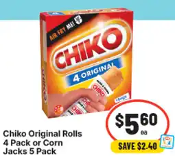IGA Chiko original rolls or corn jacks offer