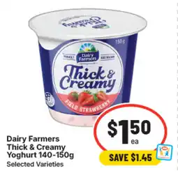 IGA Dairy Farmers Thick & Creamy Yoghurt offer