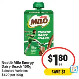 IGA Nestlé milo energy dairy snack offer