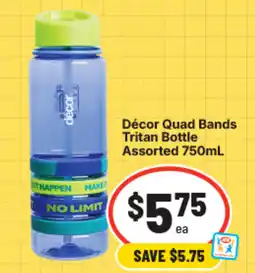 IGA Décor quad bands tritan bottle assorted offer