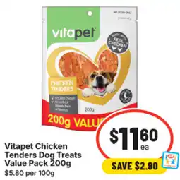 IGA Vitapet chicken tenders dog treats value pack offer