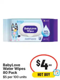 IGA Babylove water wipes offer