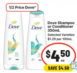 IGA Dove Shampoo or Conditioner offer