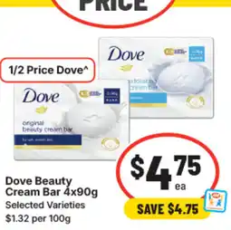 IGA Dove Beauty Cream Bar offer