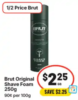 IGA Brut original shave foam offer