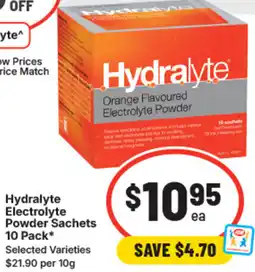 IGA Hydralyte electrolyte powder sachets offer