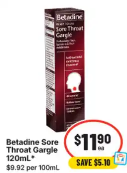 IGA Betadine sore throat gargle offer