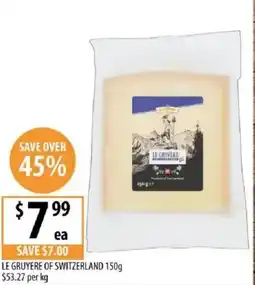 Supabarn Le gruyere of switzerland offer