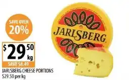 Supabarn Jarlsberg cheese portions offer