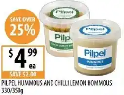 Supabarn Pilpel hummous and chilli lemon hommous offer